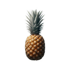 Isolated pineapple fruit Transparent Background, PNG Format, Generative AI