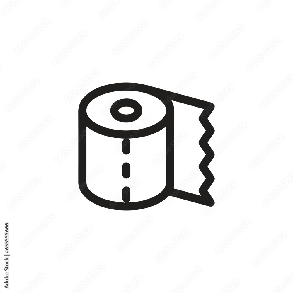 Poster toilet paper icon vector. linear style sign for mobile concept and web design. toilet paper symbol i