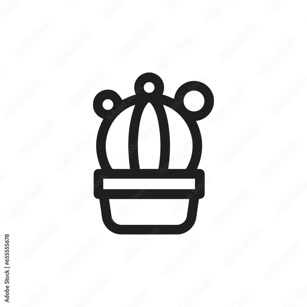 Poster plant icon vector. linear style sign for mobile concept and web design. plant symbol illustration. p