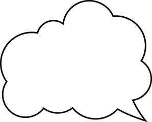 Cloud Speech bubbles. Vector icon.