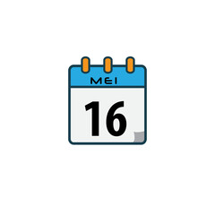 Mayi date icon vector logo design template