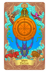 Wheel of Fortune Tarot Card 