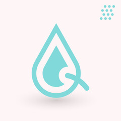 Creative Water drop Q logo Design