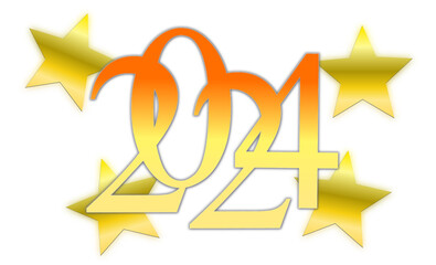 New year 2024 greeting card