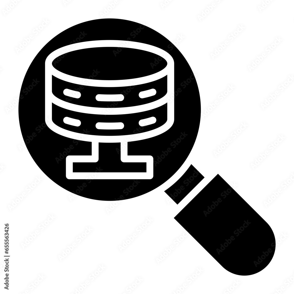 Poster vector design search database icon style