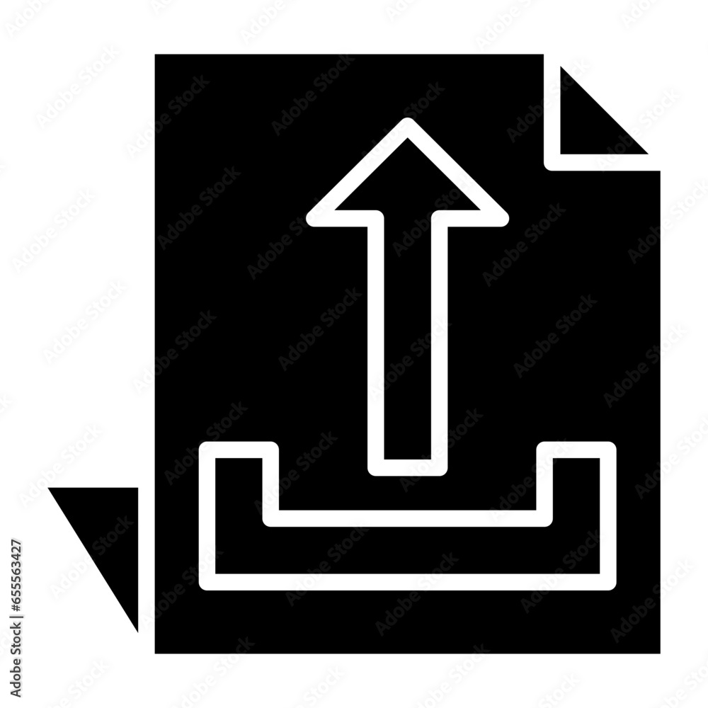 Poster vector design upload file icon style