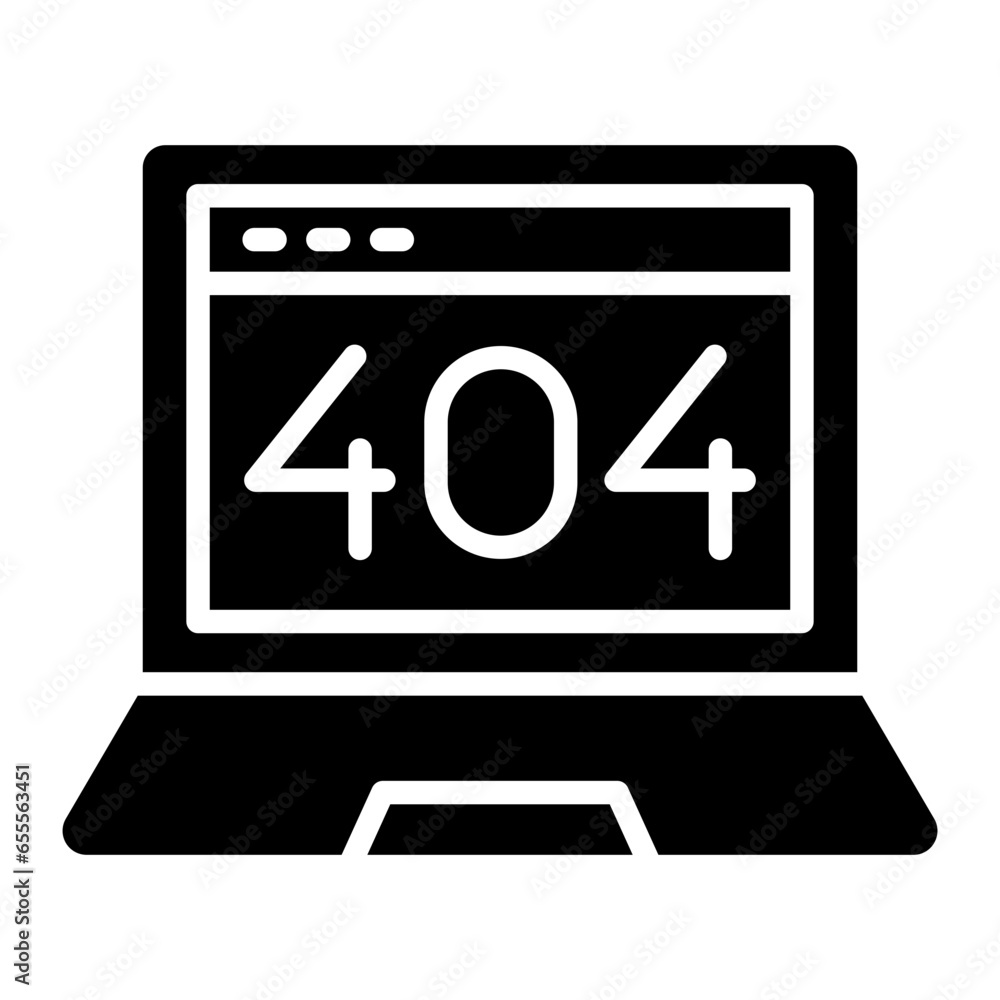 Wall mural vector design 404 error icon style