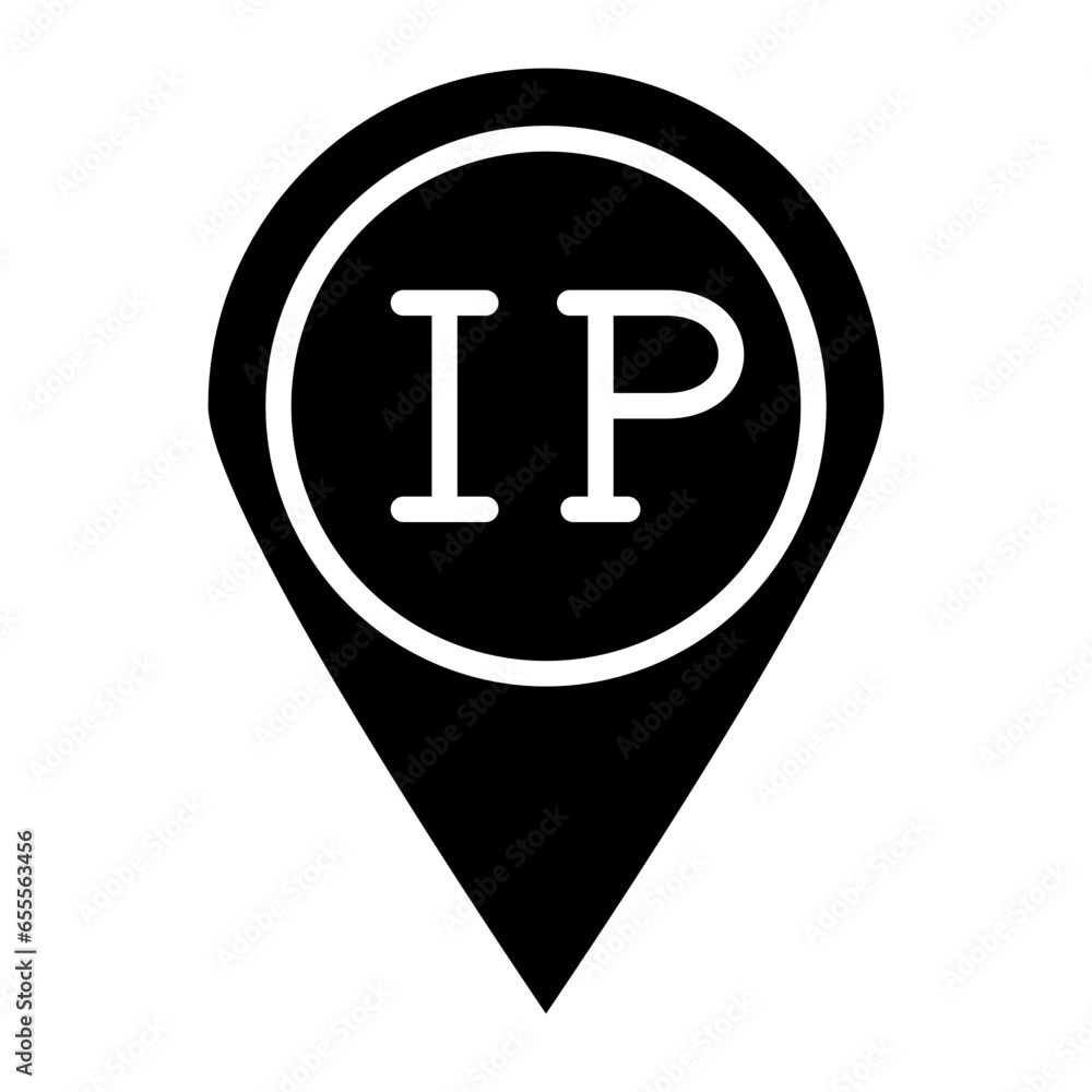 Poster vector design ip address icon style