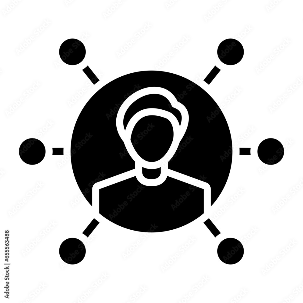 Poster vector design user connection icon style