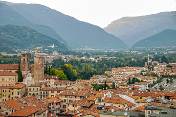 aerial view of Bassano del Grappa, Italy