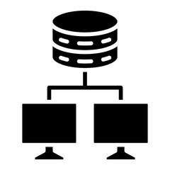 Vector Design Database Network Icon Style
