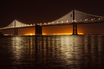 Night Light at San Francisco–Oakland Bay Bridge