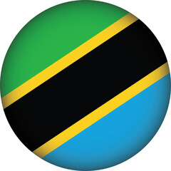 Tanzania Flag Round Shape