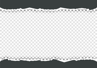 torn black and white paper template
