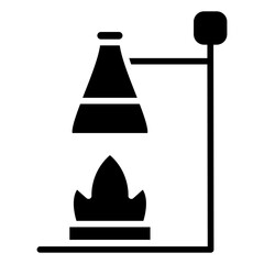Vector Design Burning Flask Icon Style