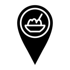 Vector Design Restaurant Location Icon Style