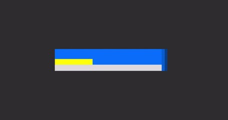 Lower third animation in channels in 4k - Alpha Channel. Cool blue color shades, yellow color, and white color lower third animation.