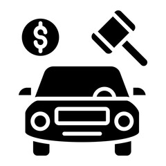 Vector Design Car Auction Icon Style