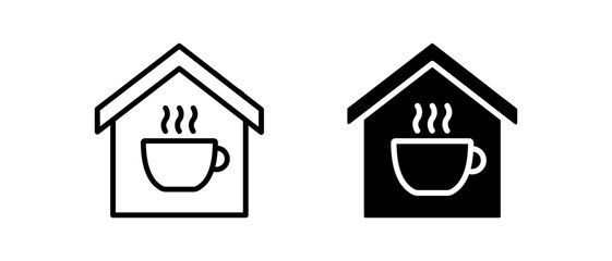 Coffee shop vector icon set. Coffee cup symbol