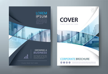 Annual report brochure flyer design, Leaflet presentation, book cover templates, layout in A4 size - obrazy, fototapety, plakaty