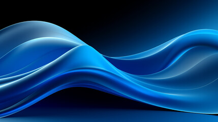 Obraz premium Abstract blue soft and white center light and darker vignette border. Dynamic shapes composition.