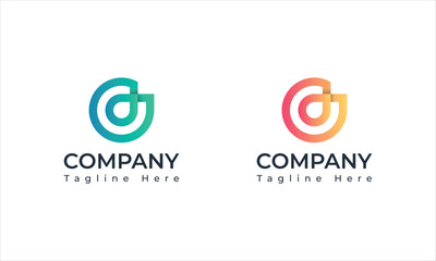 Gradient logo. Grid logo.