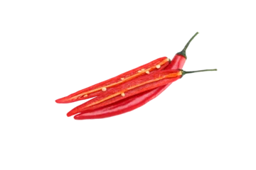 Wandcirkels plexiglas PNG, hot chili pepper fruit, isolated on white background. © Atlas