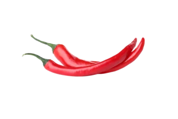 Fototapeten PNG, hot chili pepper fruit, isolated on white background. © Atlas