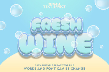 fresh wine editable text effect emboss modern style