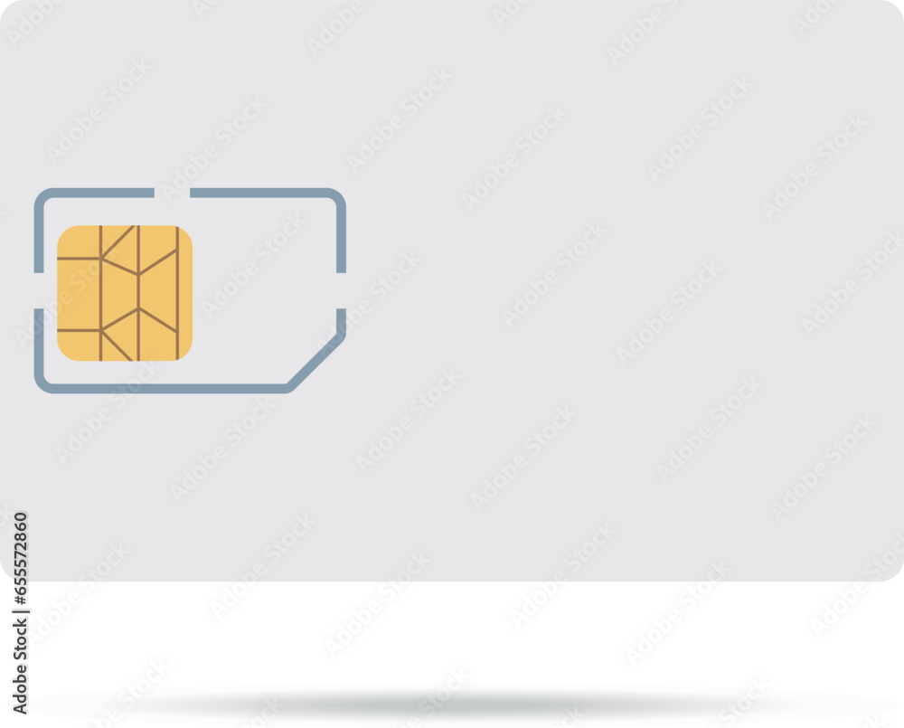 Poster sim card object realistic vector icon