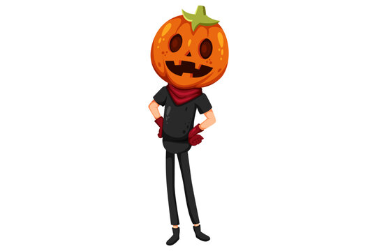 Cute Halloween Character Design Illustration
