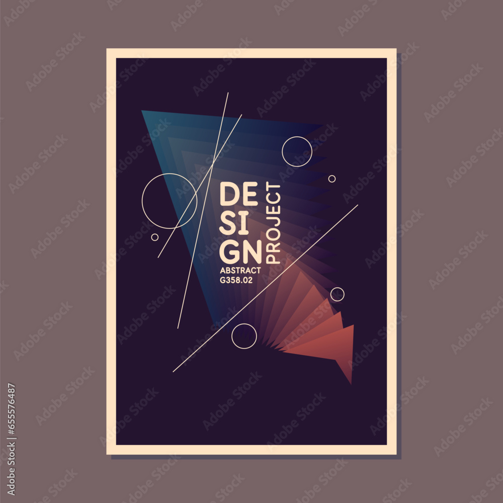 Poster a template to use in your design. a composition of geometric shapes. graphic elements for design and