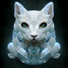 cat made of glass