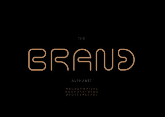 Vector of stylized modern font and alphabet © Vectoran