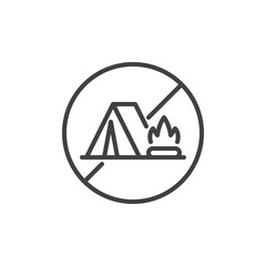 No Camping line icon