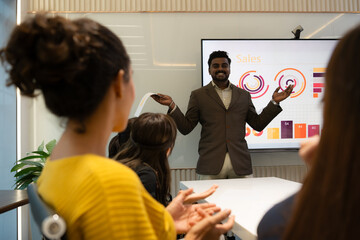 Business people having a meeting and present in a conference room at the office. Business meeting concept.