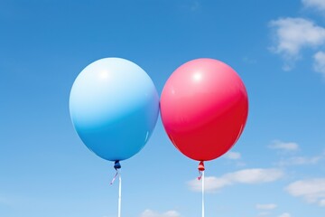 extra large helium balloons against blue sky background