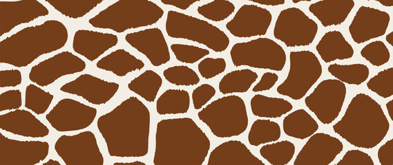 Abstract giraffe skin pattern background. Abstract art background vector design with animal skin, doodle. Creative illustration for fabric, prints, cover, wrapping paper, textile, wallpaper. © TWINS DESIGN STUDIO