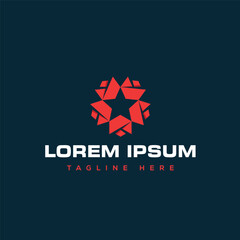 Star Flower Logo design Vector template. Luxury Jewelry Fashion Logotype concept icon. Creative business concept template. star abstract logo design.