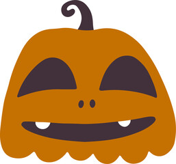 Obraz premium Cute pumpkin vector flat illustration