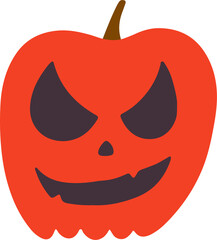 Cute pumpkin vector flat illustration