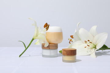 Concept of skin and body care, cream cosmetic