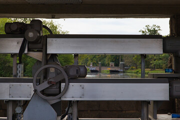Palmengartenwehr, Wehr am Elsterbecken, Leipzig, Sachsen, Deutschland