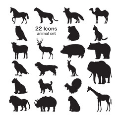 animals silhouettes collection