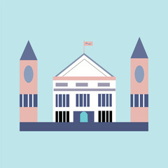 City hall concept illustration vector.