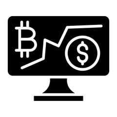 Cryptocurrency Investment Icon Style