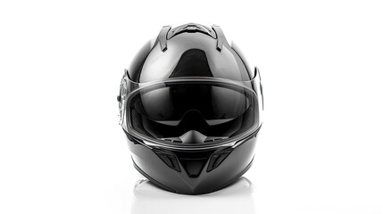 Naklejka premium Motorcycle helmet over isolate on white background. Generative Ai