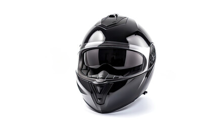 Naklejka premium Motorcycle helmet over isolate on white background. Generative Ai