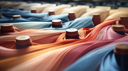 Close-up Within the textile manufacturing industry