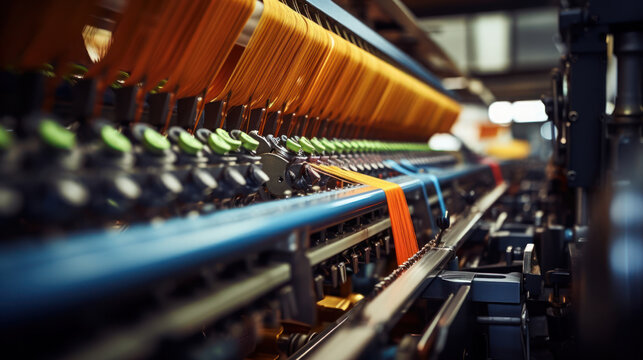 Close-up Within the textile manufacturing industry